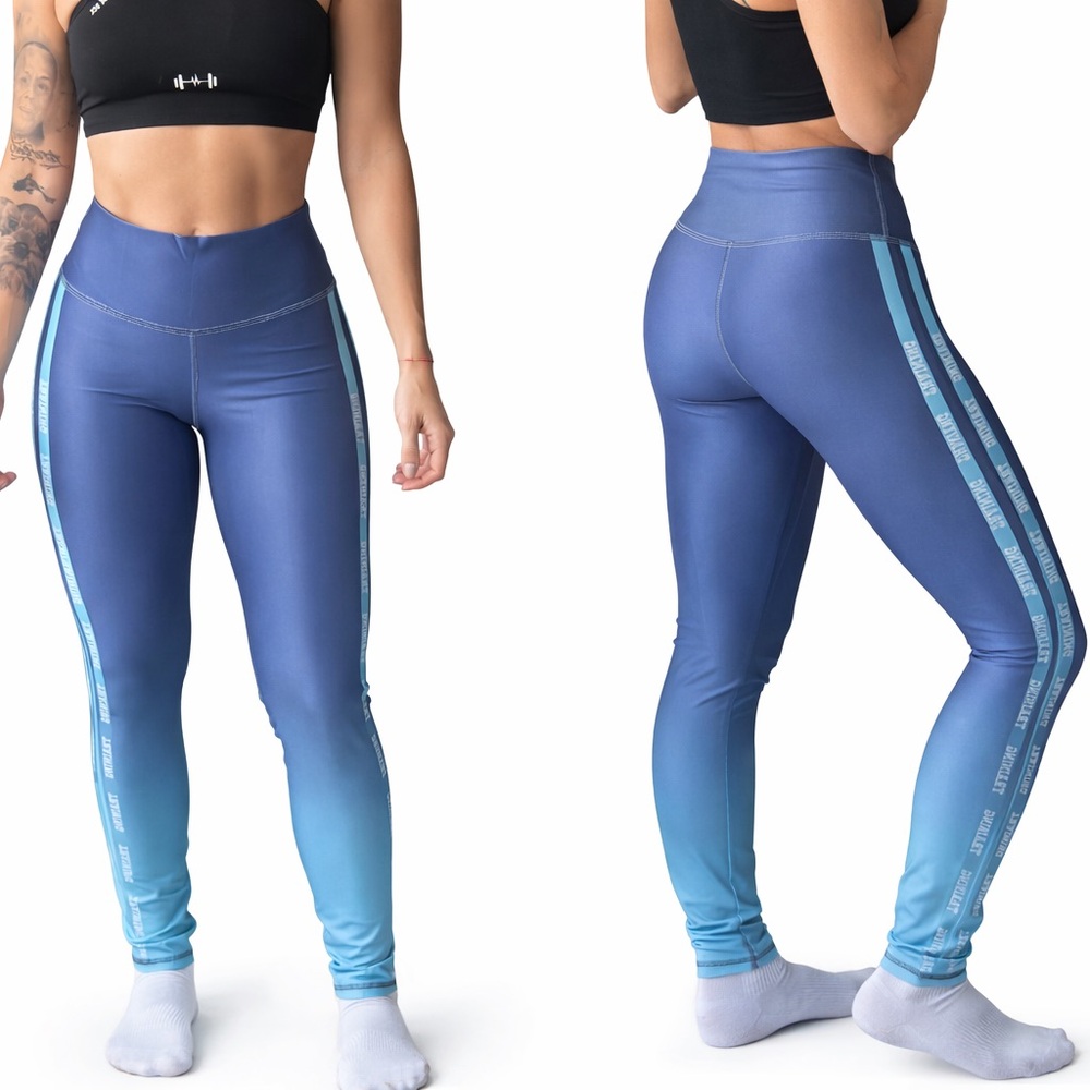 Stylish Ombre Blue Women's Leggings